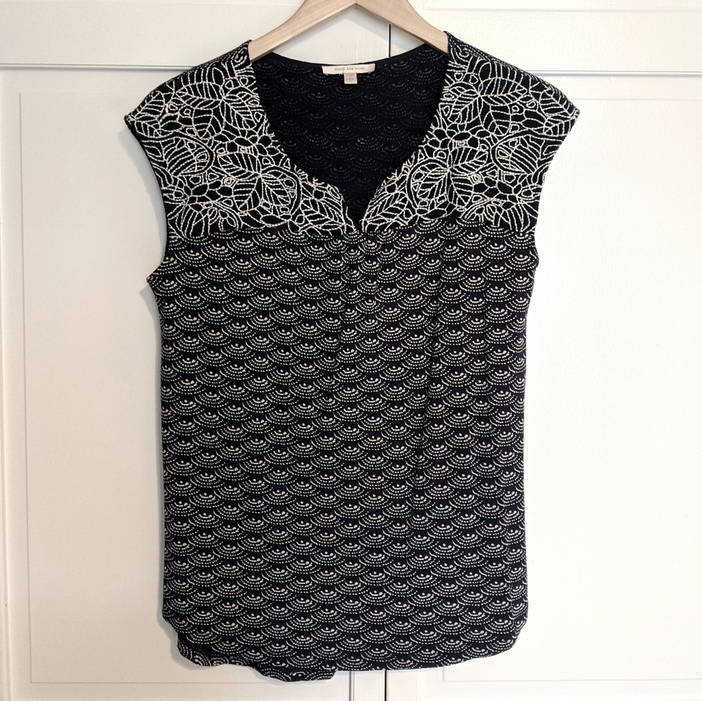 Skies Are Blue Embroidered Top